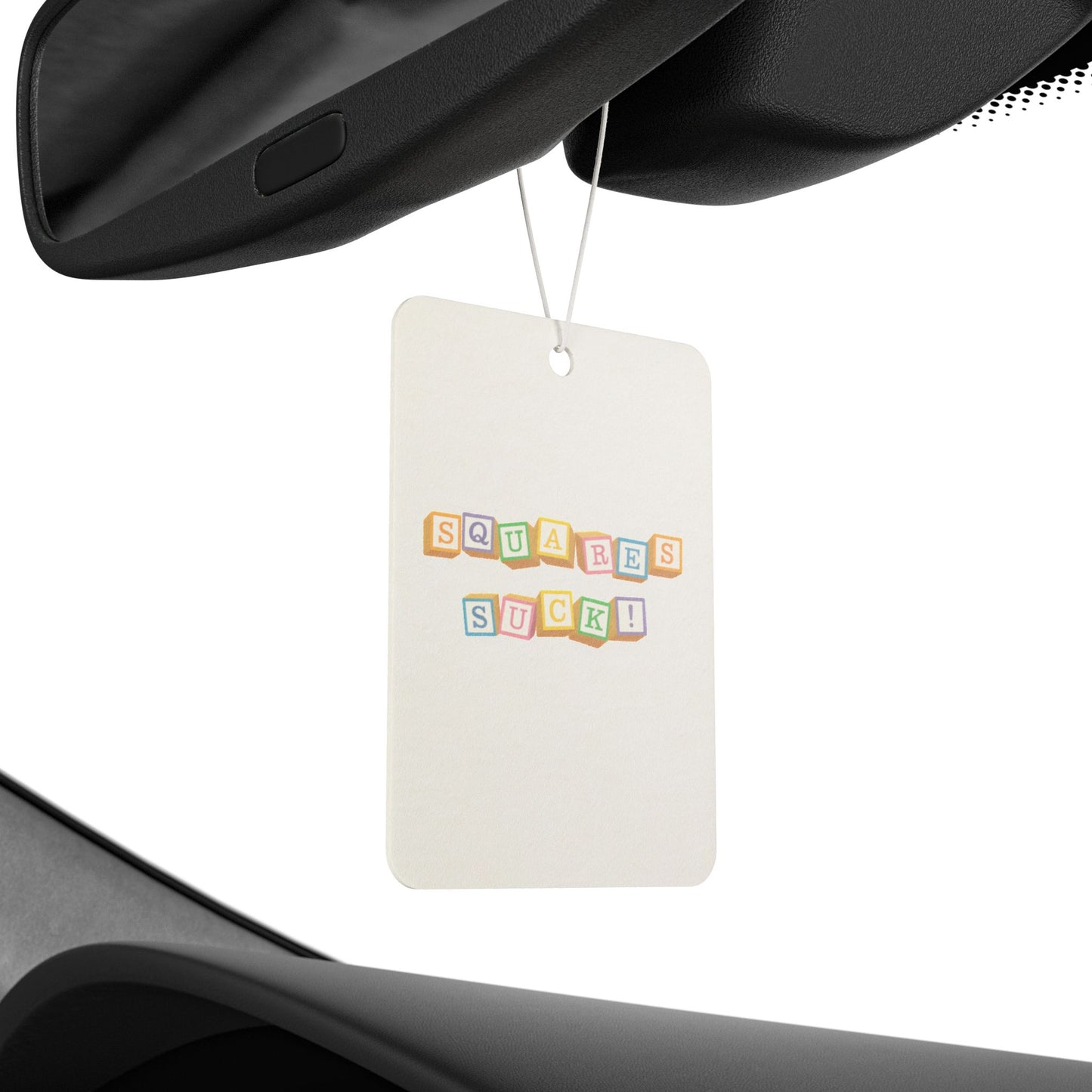 Squares Suck Car Air Freshener