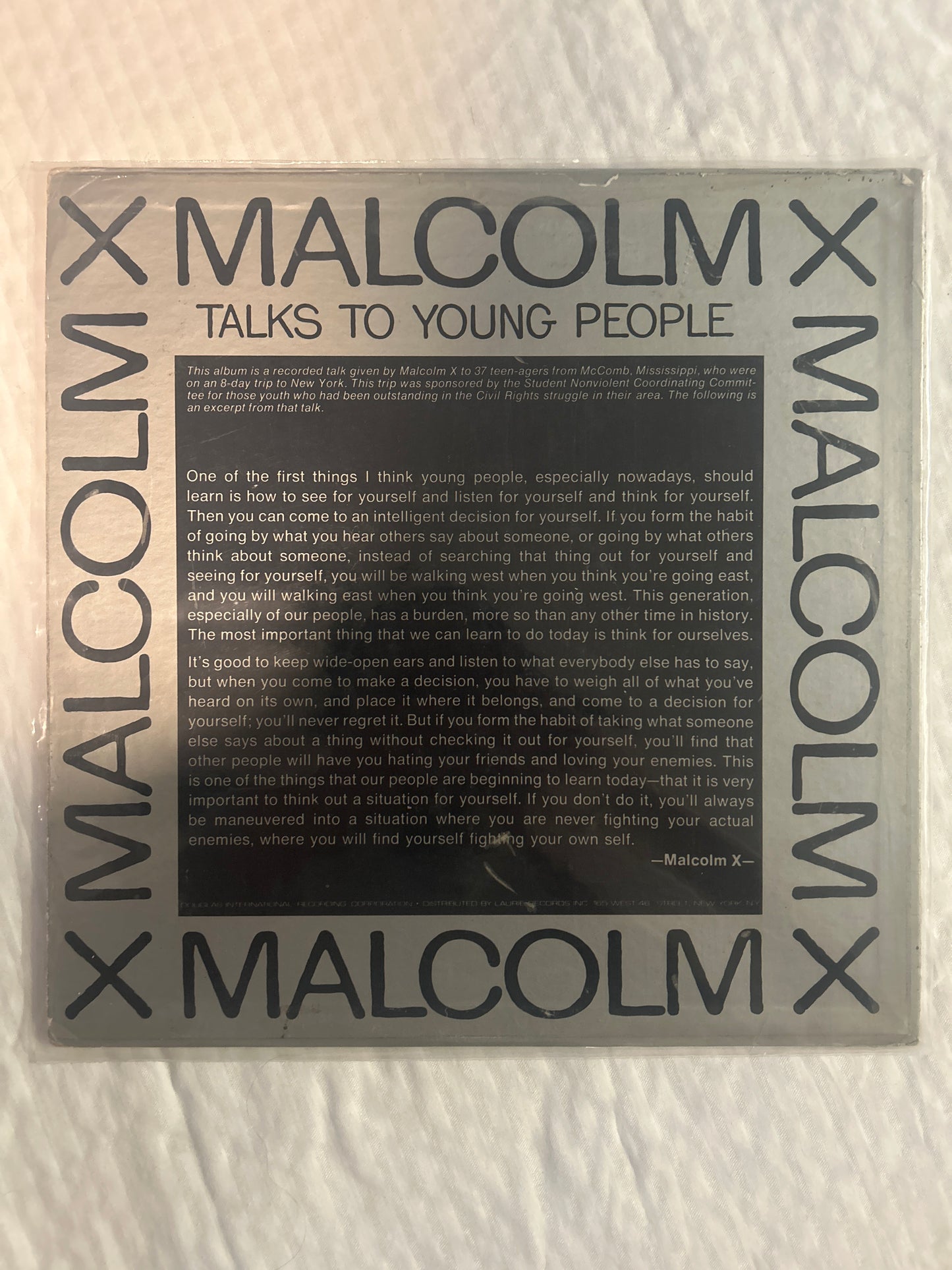 RARE! Malcolm X Talks to young people