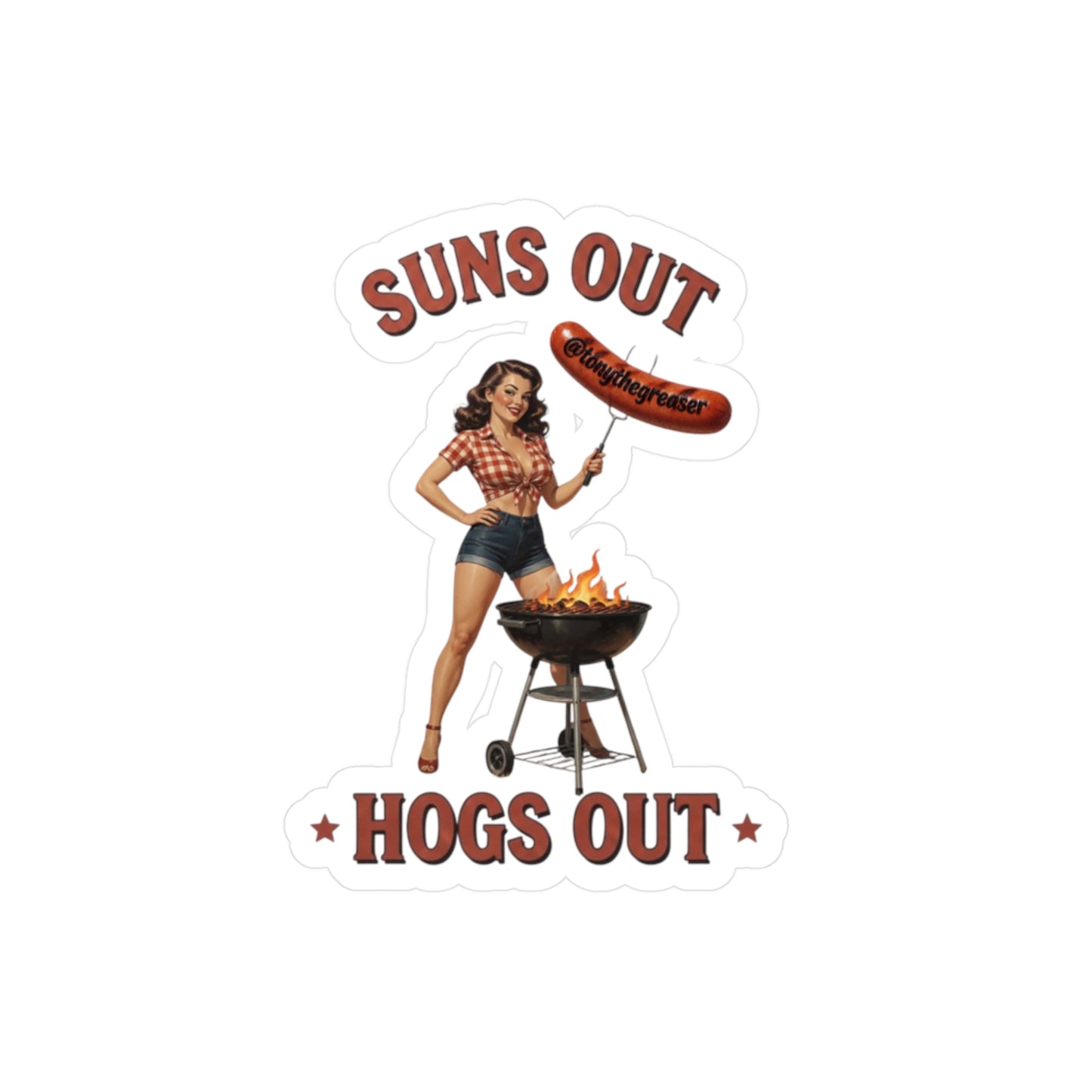 Hogs Out Sticker
