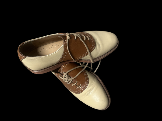 Retro Brown Two Tone Shoes